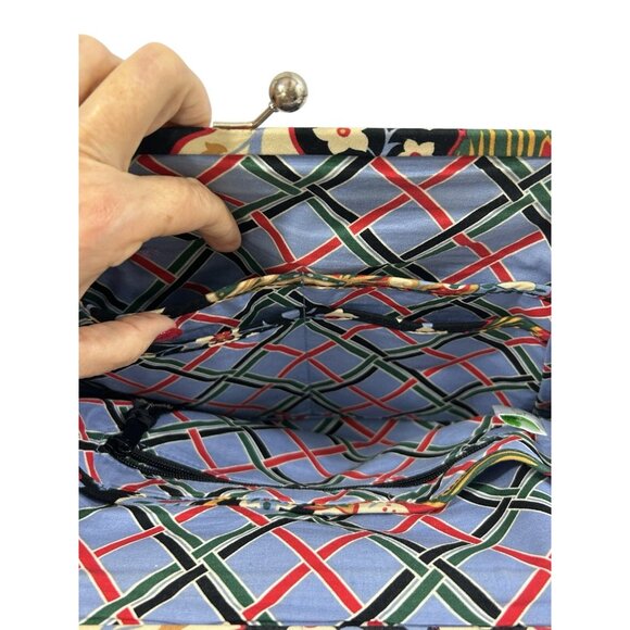 Vera Bradley Alice Versailles Shoulder Handbag Floral Quilted Kiss Clasp Paisley - Picture 7 of 16